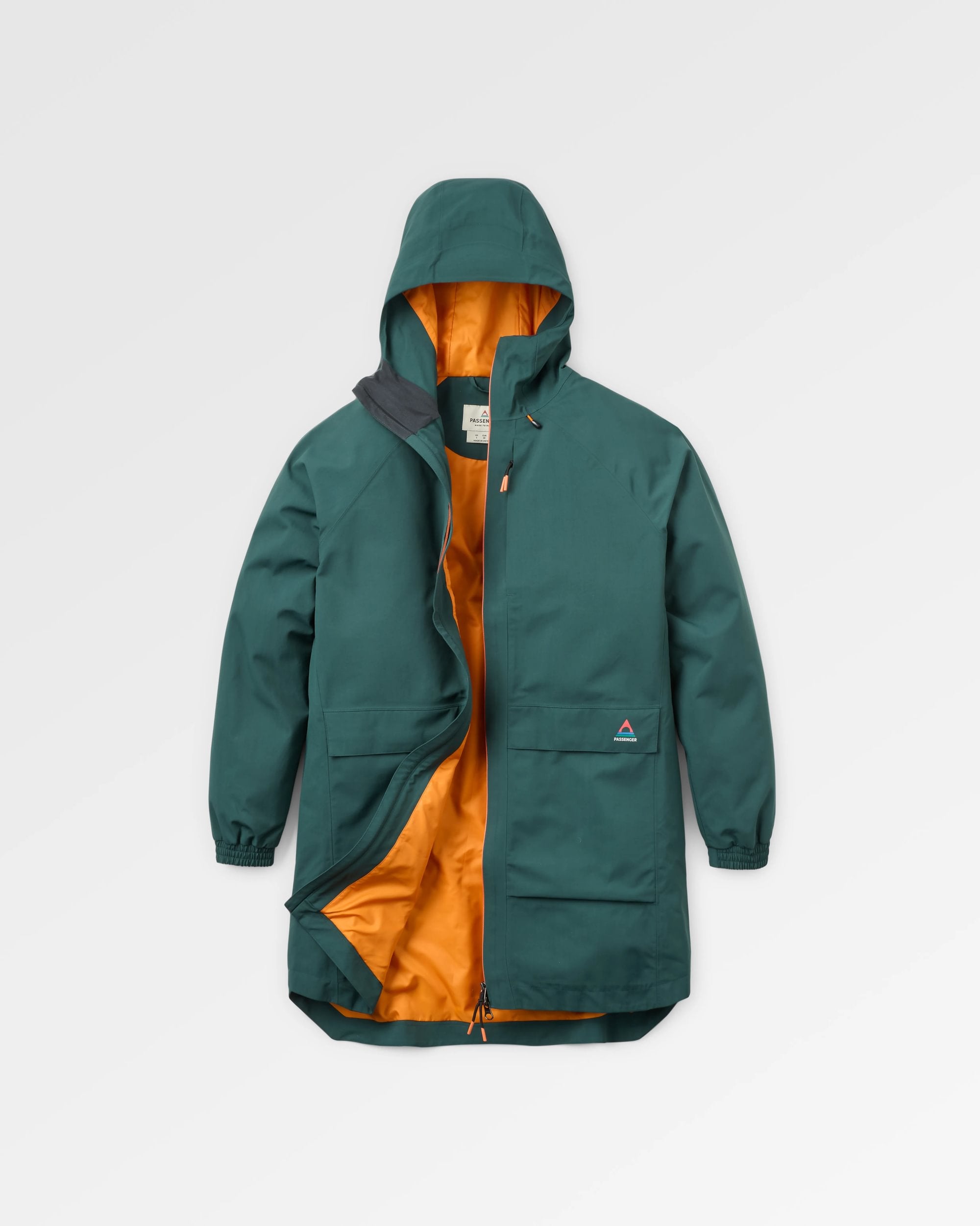 Serein Waterproof Parka - Dark Fern - Flatlay