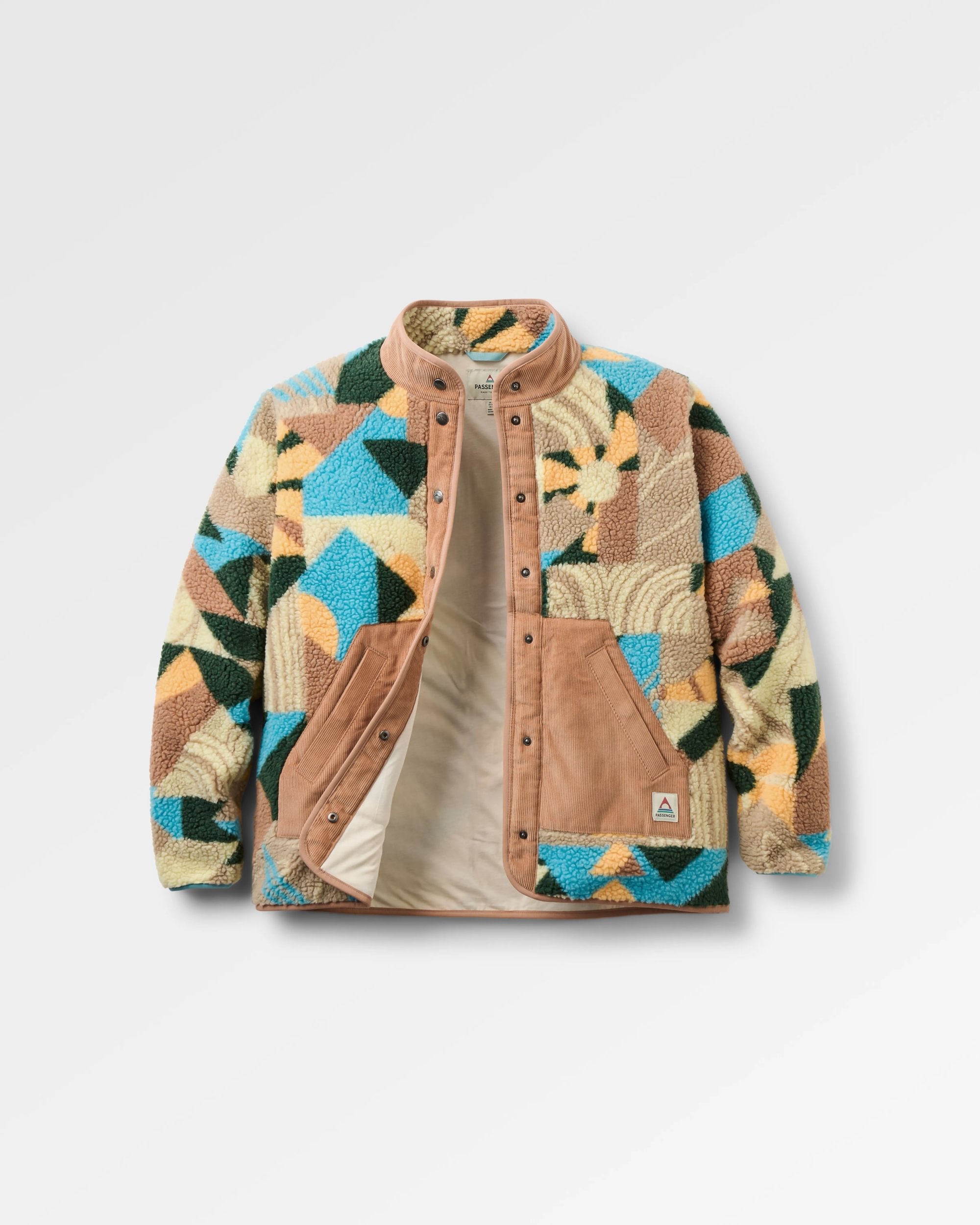 Clover Recycled Sherpa Fleece - Sun Patch Simply Taupe - Flatlay