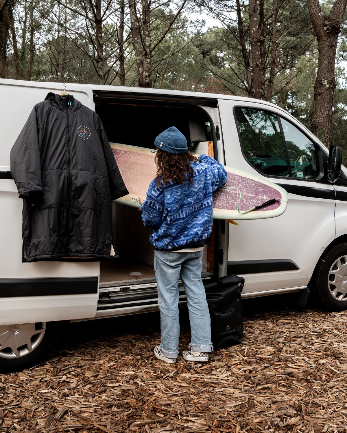 Ravi Sherpa Fleece - Tracks Electric Blue - Lifestyle
