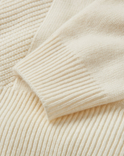 Hideout Oversized Organic Knitted Jumper - Off White