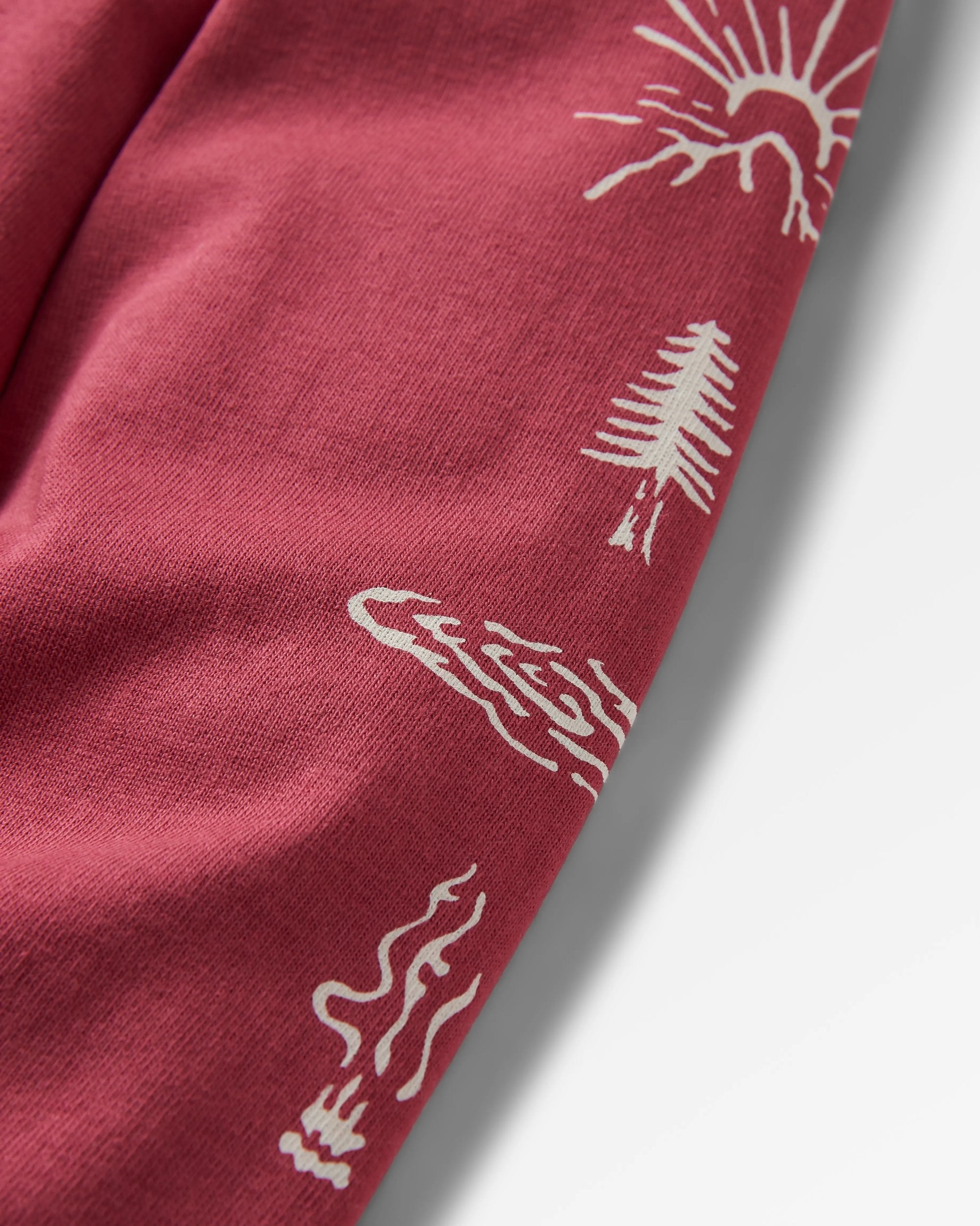 Dawn Recycled Cotton LS T-Shirt - Earth Red - Flatlay