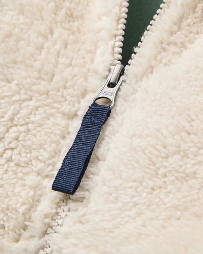 Nestling Polar-Lined Sherpa Fleece - Vintage White - Flatlay