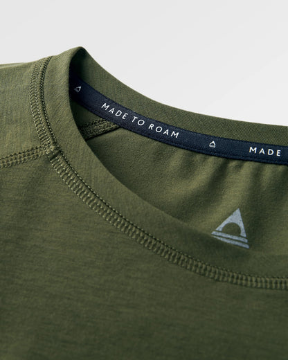 Sedona Recycled Active T-Shirt - Khaki - Flatlay