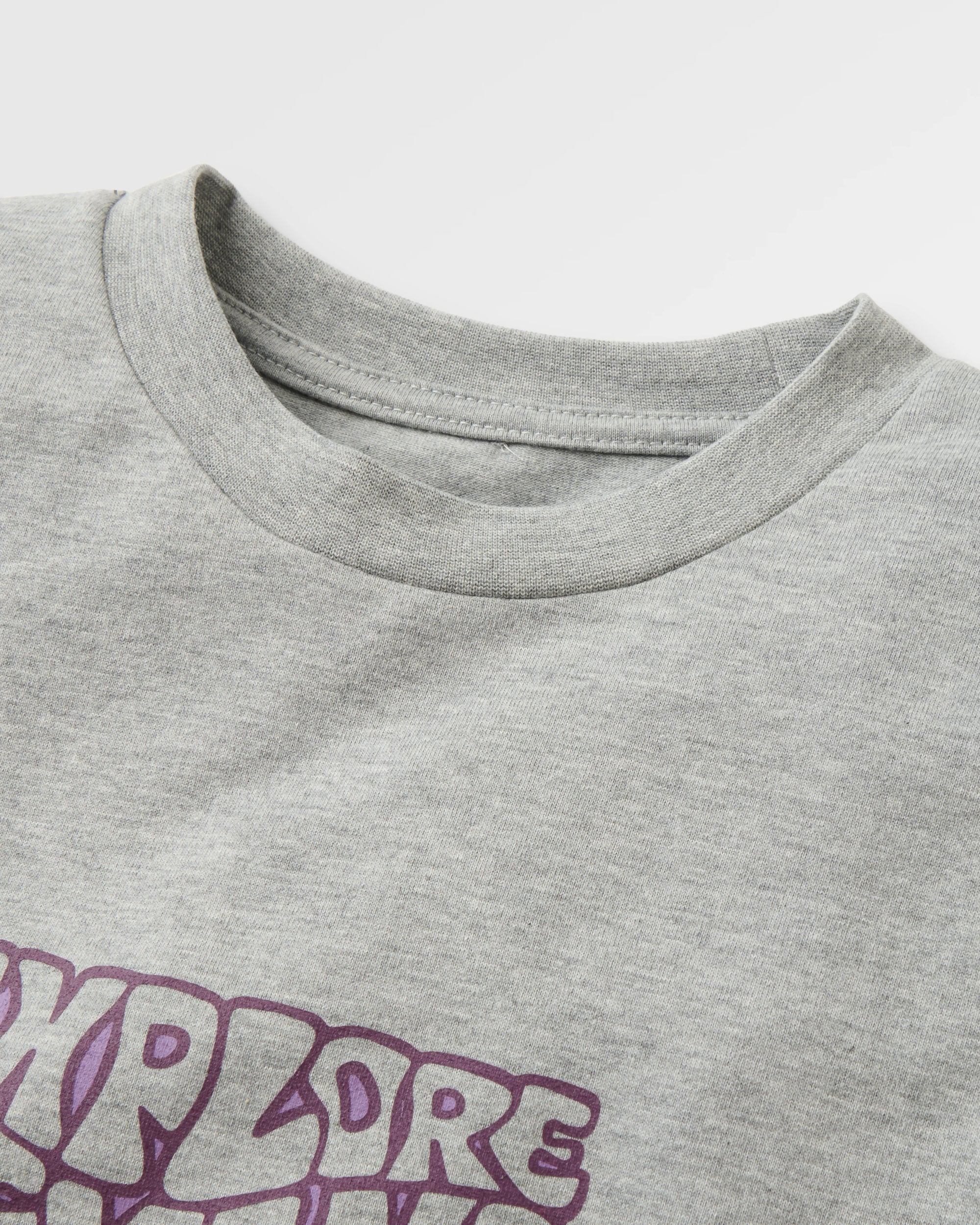 Beyond Relaxed Fit LS T-Shirt - Grey Marl - Flatlay