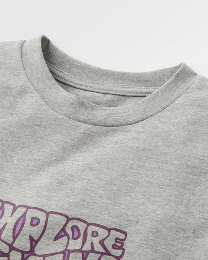 Beyond Relaxed Fit LS T-Shirt - Grey Marl - Flatlay