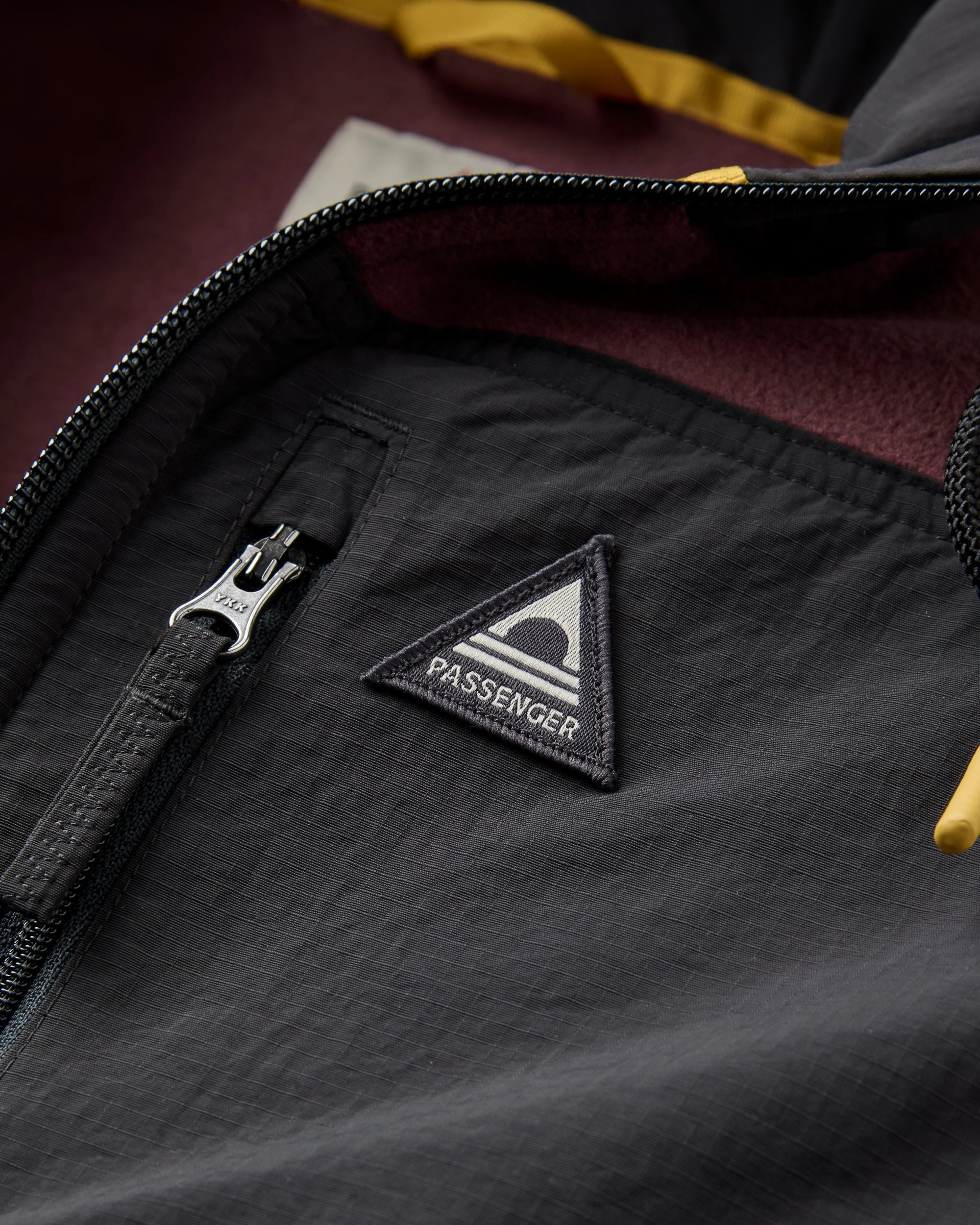 Woodland Full Zip Hooded Polar Fleece - Brambleberry/Slate Grey - Flatlay