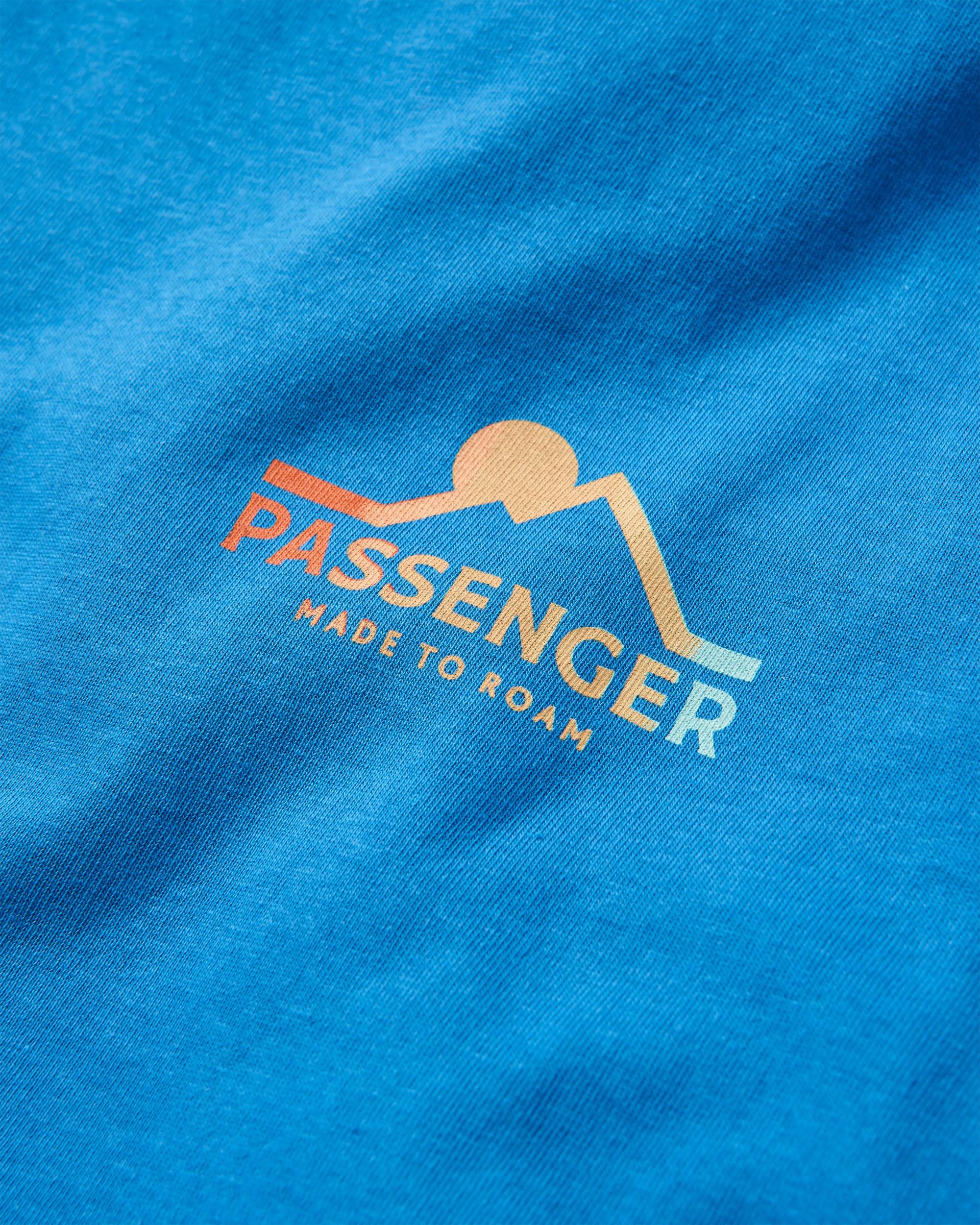 MTR Recycled Cotton T-Shirt - Soft Cobalt - Flatlay