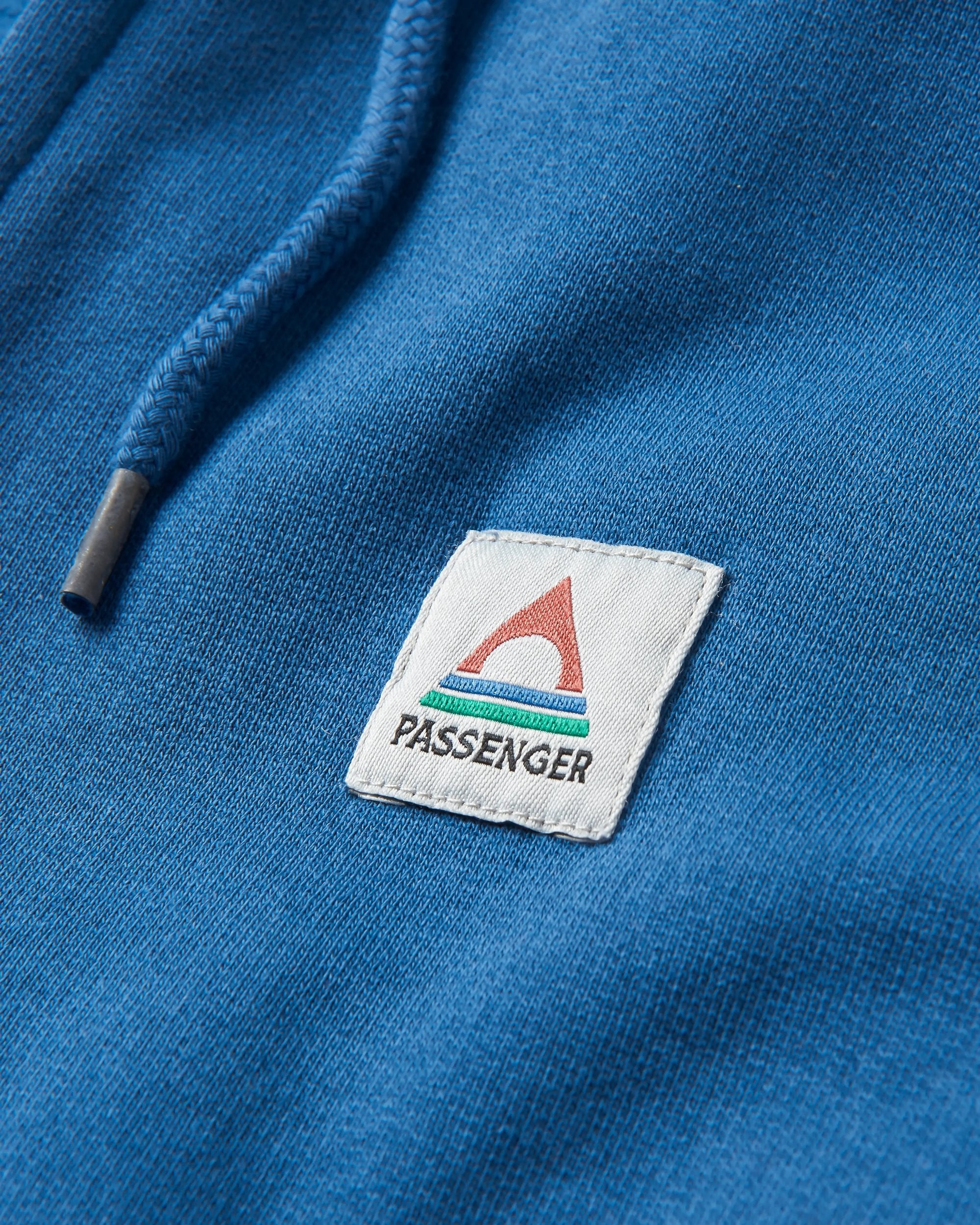 Heritage Full Zip Recycled Cotton Hoodie - Dark Denim - Flatlay