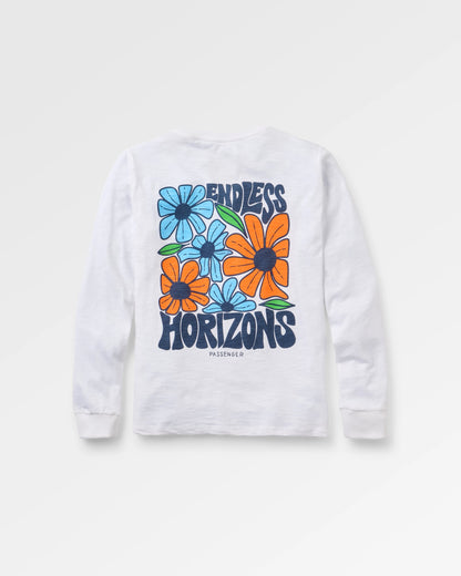 Endless Horizons LS T-Shirt - White - Flatlay