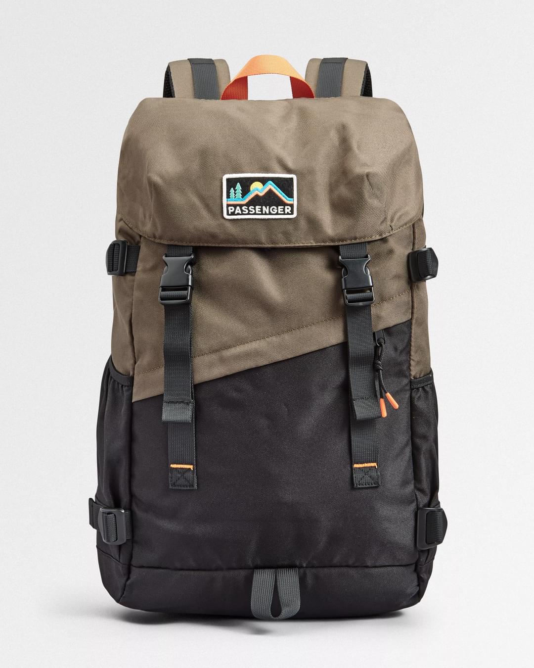 Boondocker Recycled 26L Backpack - Black/Khaki - Flatlay