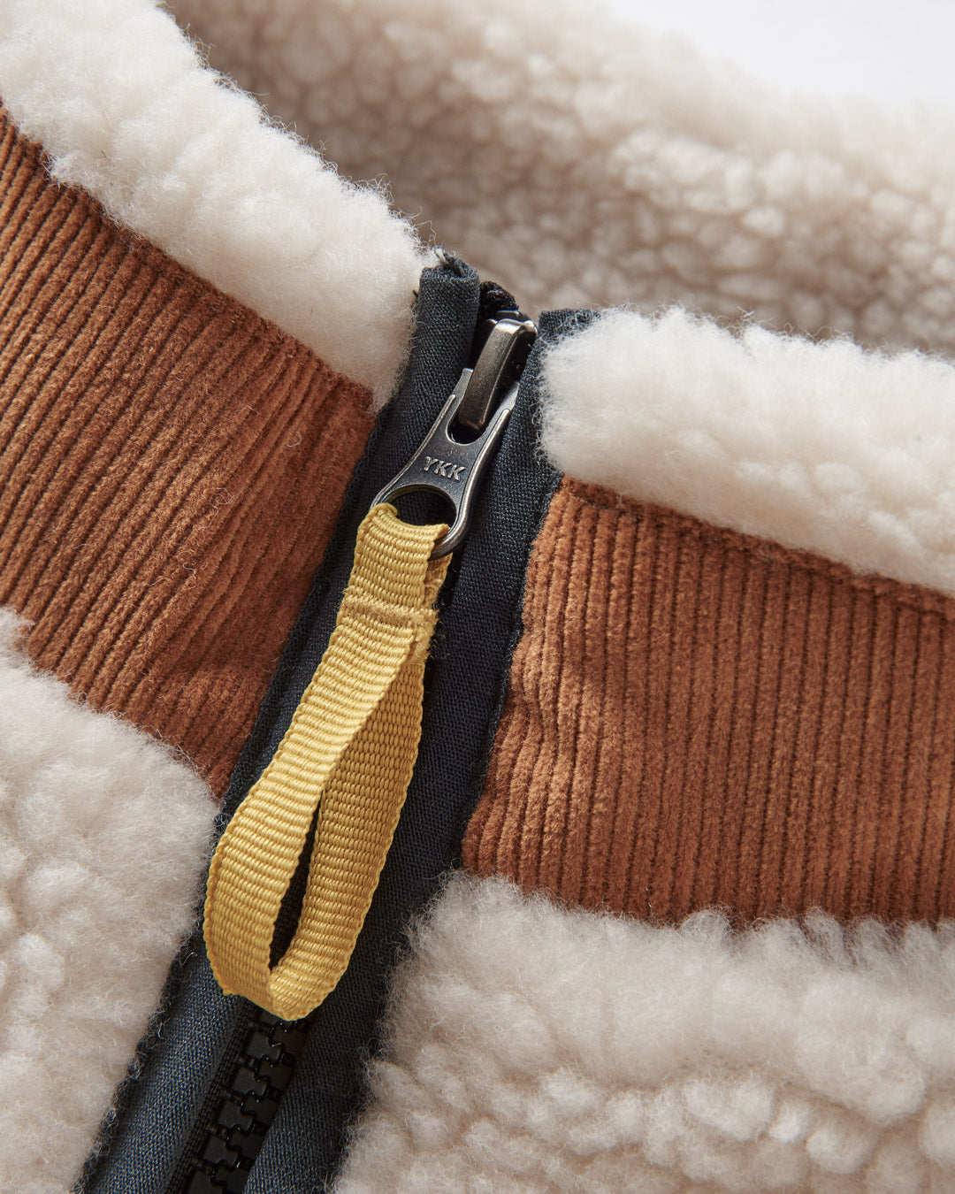 Trekker Recycled Deep-Pile Sherpa Fleece - Warm Ivory - Flatlay