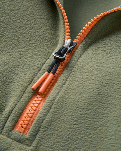 Switchback Recycled Micro Polartec® Fleece - Khaki - Flatlay