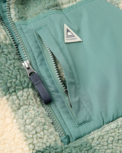Offroad Sherpa 1/2 Zip Fleece - Dark Forest Check - Flatlay