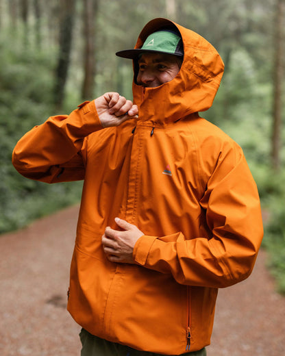 Five Season Recycled Waterproof Jacket - Sunset Orange - Lifestyle