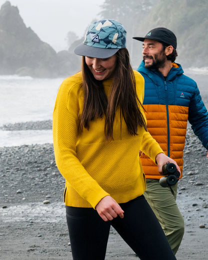 Cove Organic Cotton Knitted Jumper - Heritage Yellow - Lifestyle