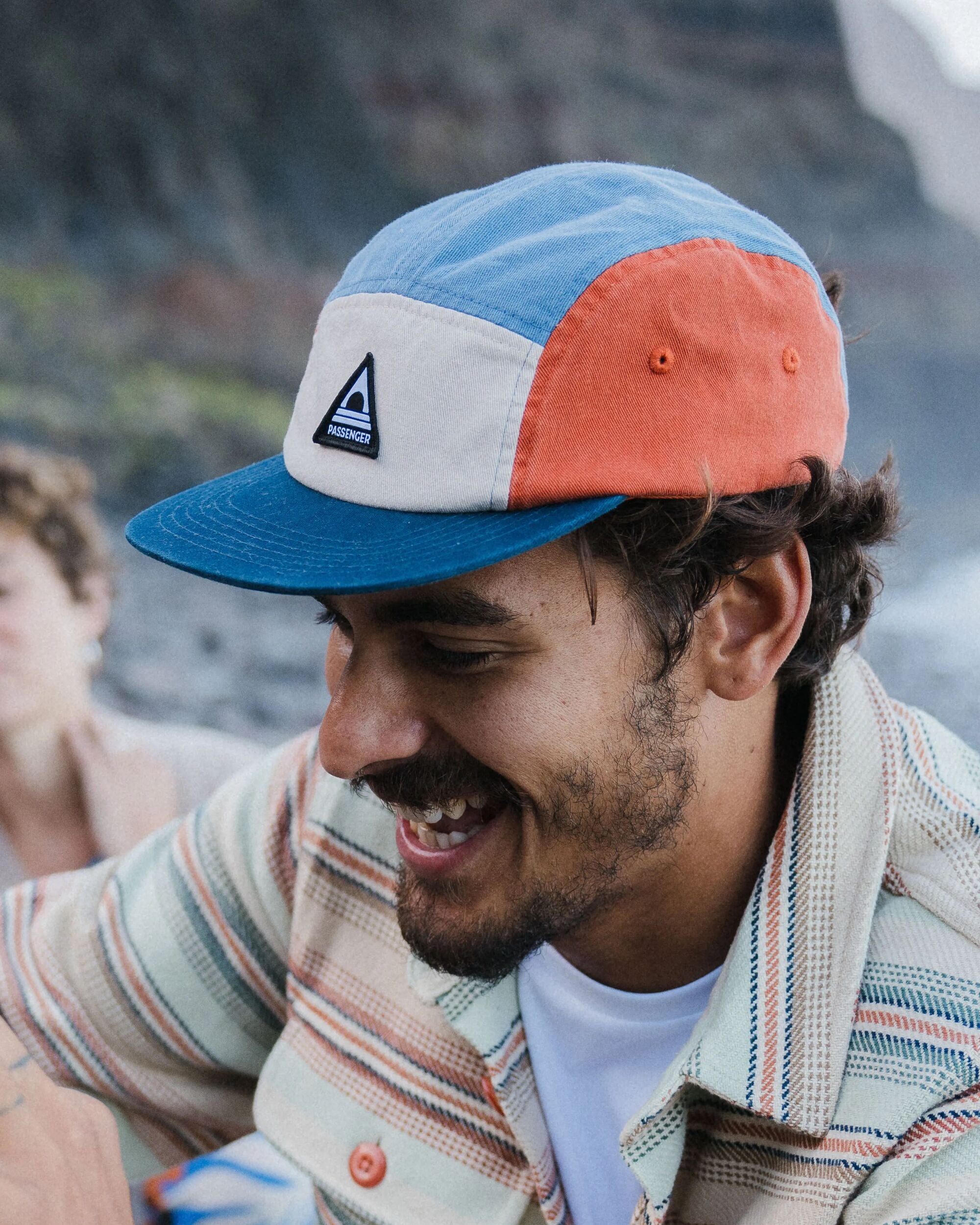 Fixie Recycled 5 Panel Cap - Sunrise Orange/ Moonlight Blue Multi - Lifestyle - Male