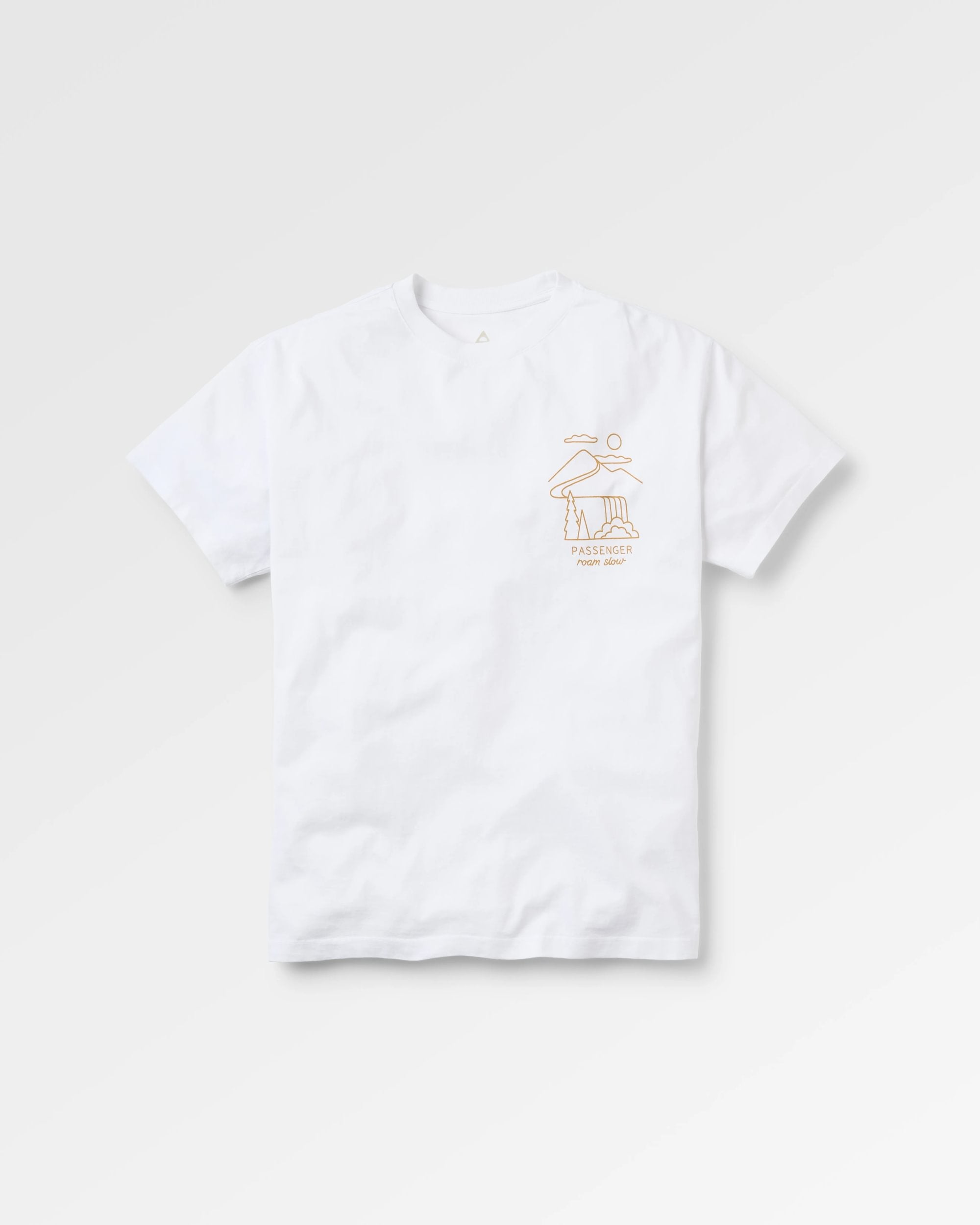 Slow Escape Relaxed Fit T-Shirt - White - Flatlay