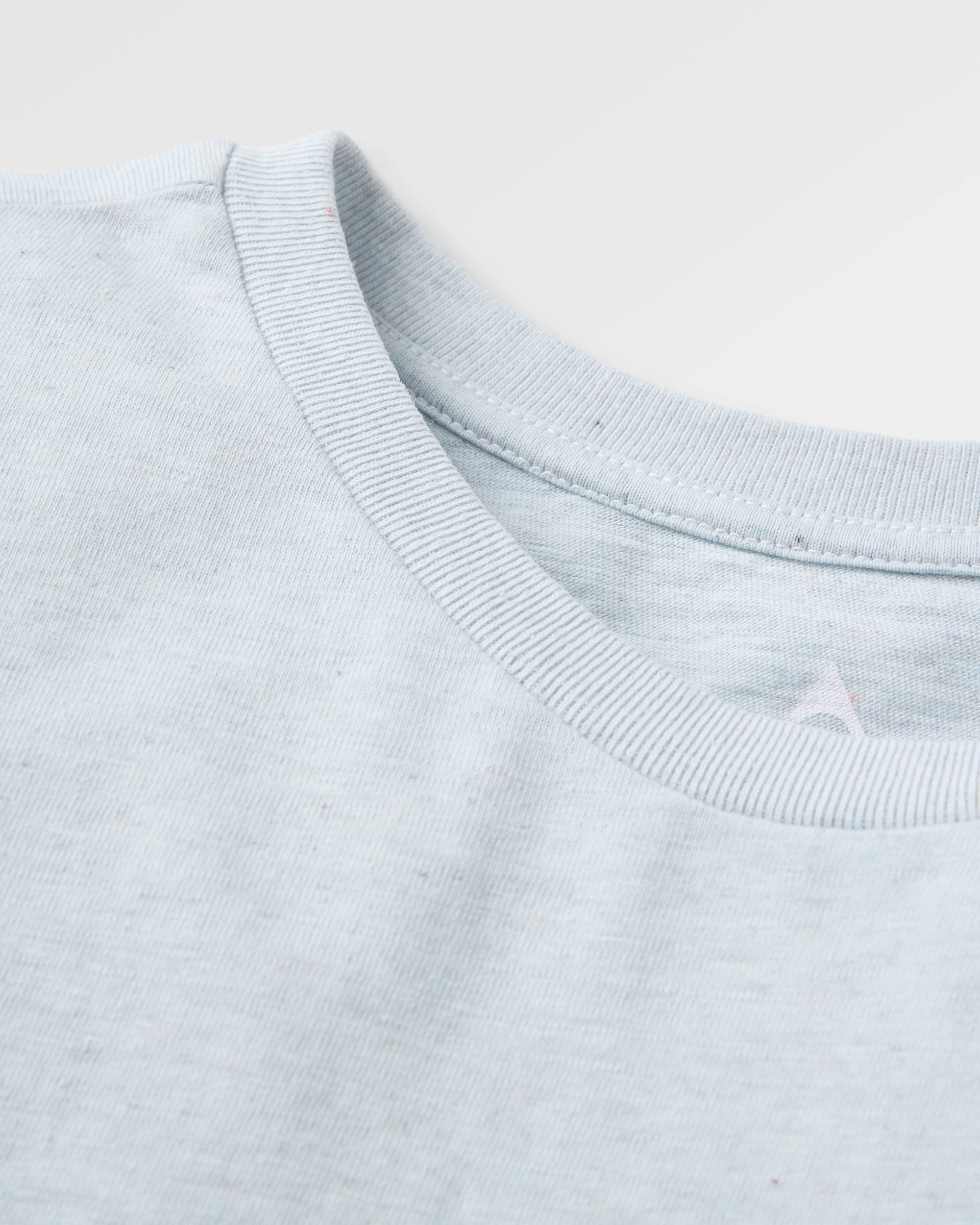 Odyssey Recycled Cotton T-Shirt - Ice Blue - Flatlay