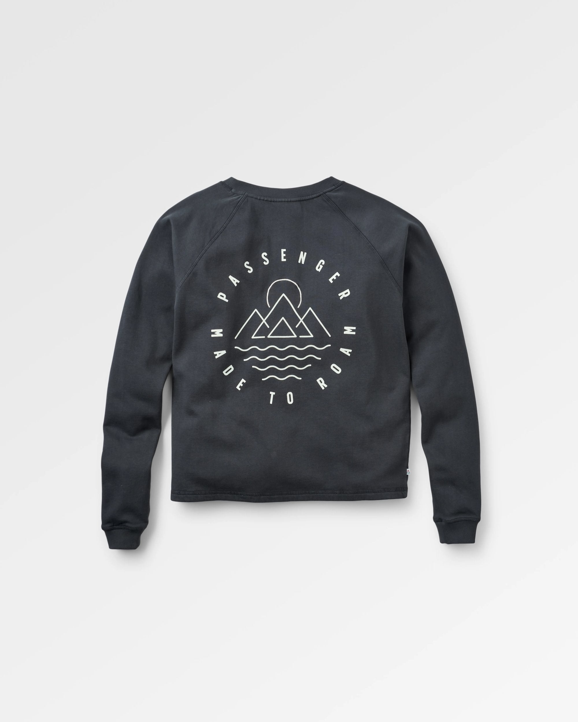 Remote Recycled Cotton Sweatshirt - Black - Flatlay