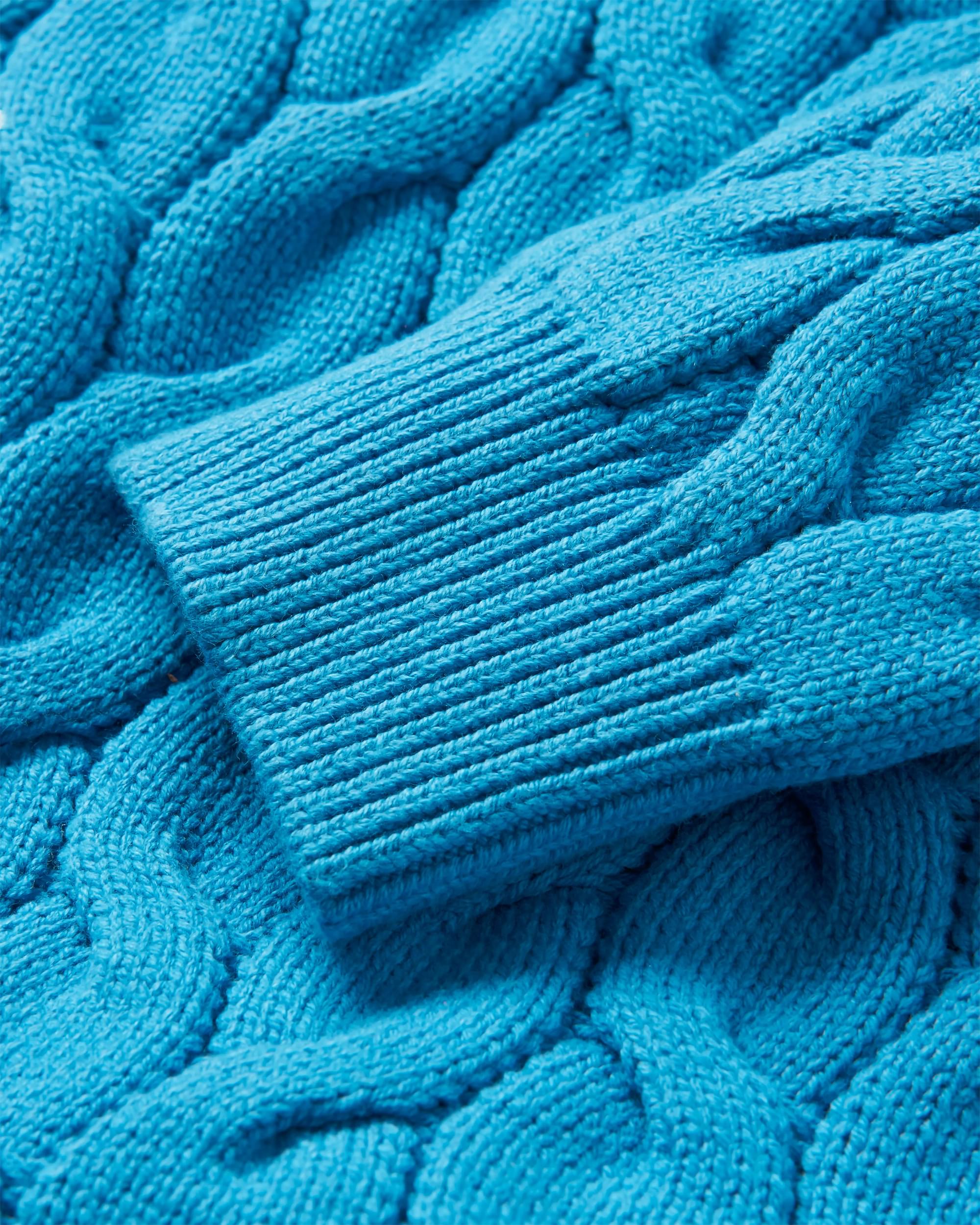 Comfort Organic Knitted Jumper - Atlantic Blue - Flatlay
