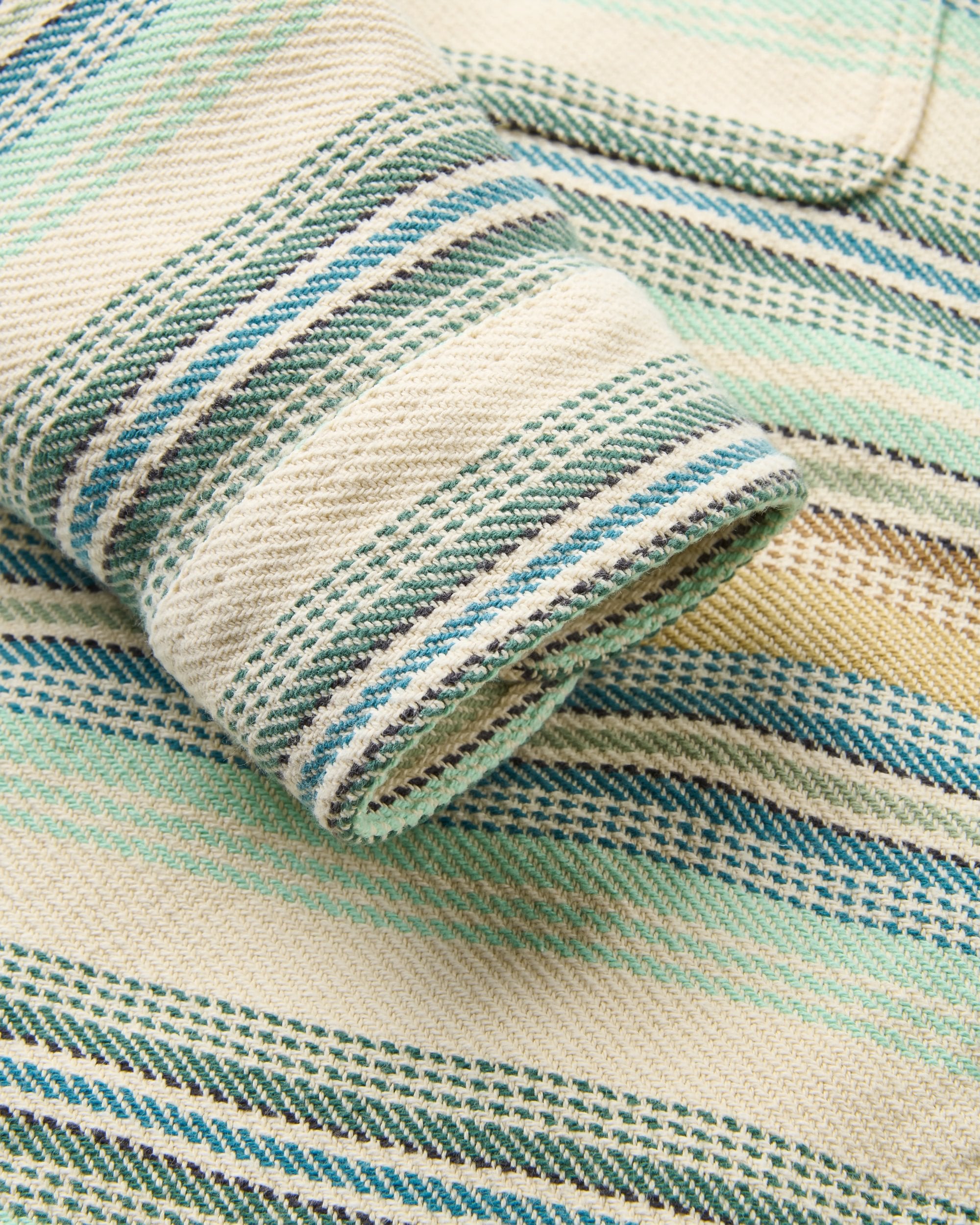 Island Twill Shirt - Caramel Beach Stripe - Flatlay