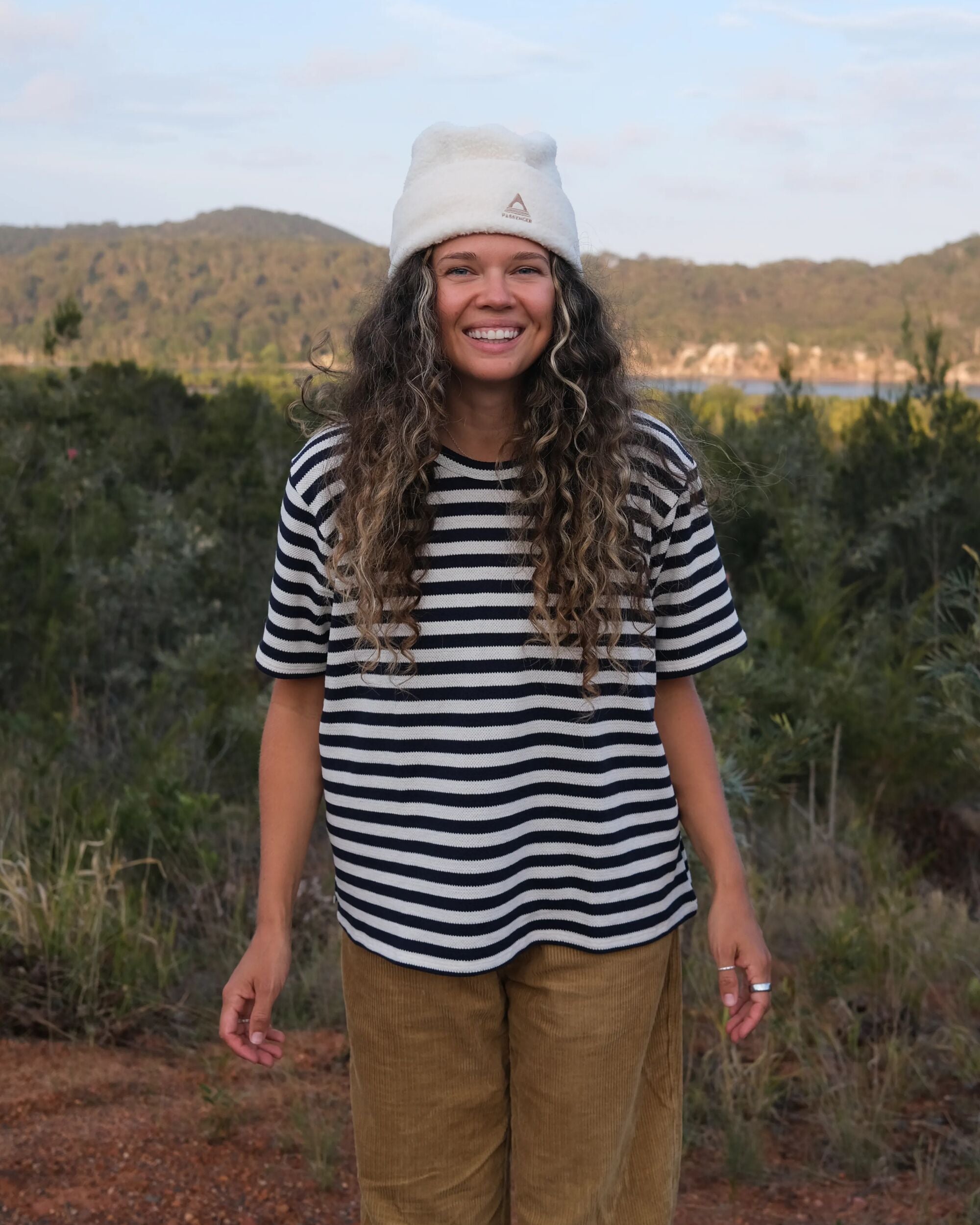 Panorama Recycled Cotton T-Shirt - Deep Navy - Lifestyle