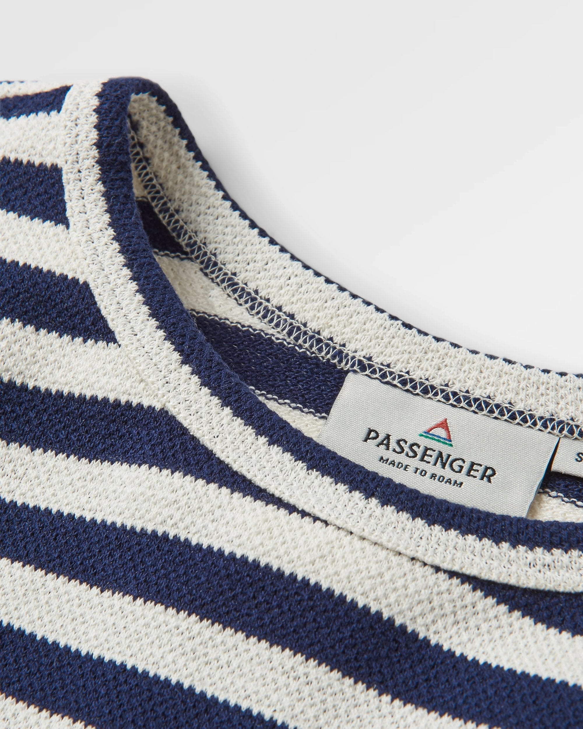 Panorama Recycled Cotton T-Shirt - Deep Navy - Flatlay