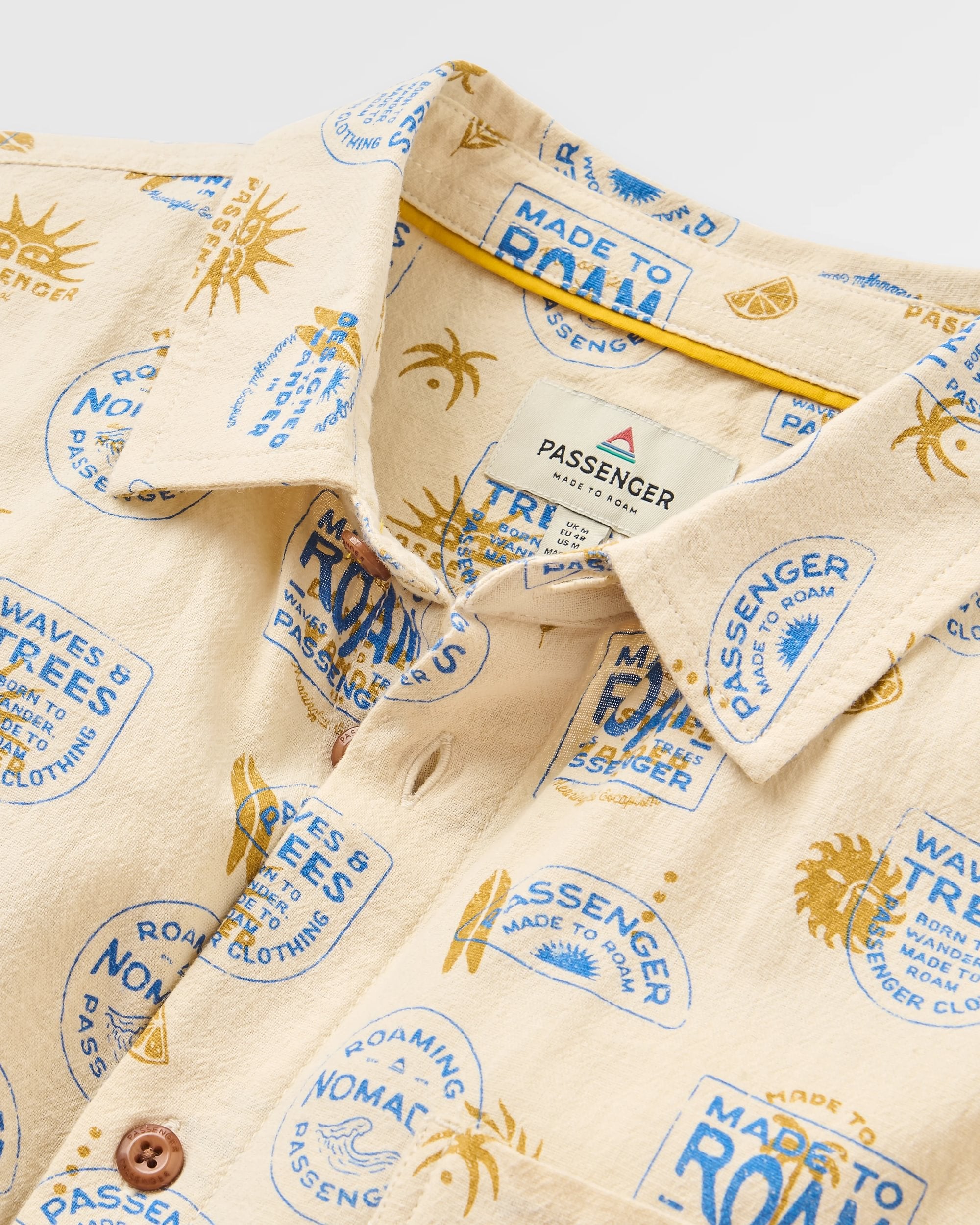 Chill Textured Short Sleeve Shirt - Badge Birch - Flatlay