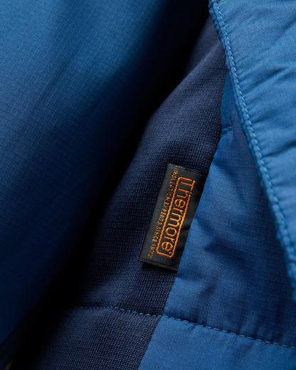Daybreak Lightweight Recycled Thermore® Hoodless Jacket - Rich Navy/Storm Grey/Dark Denim - Flatlay