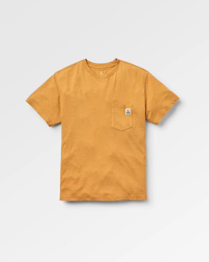 Heritage Organic Relaxed Fit T-Shirt - Spruce Yellow Marl - Flatlay
