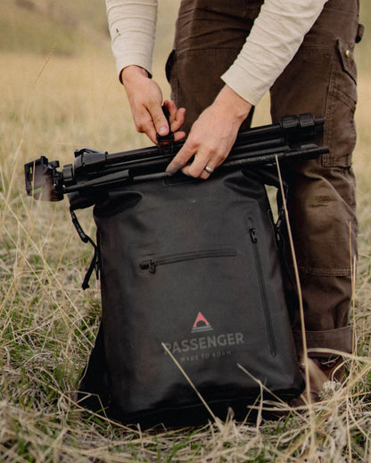 Tide 25L Recycled Dry Bag Backpack - Black - Lifestyle