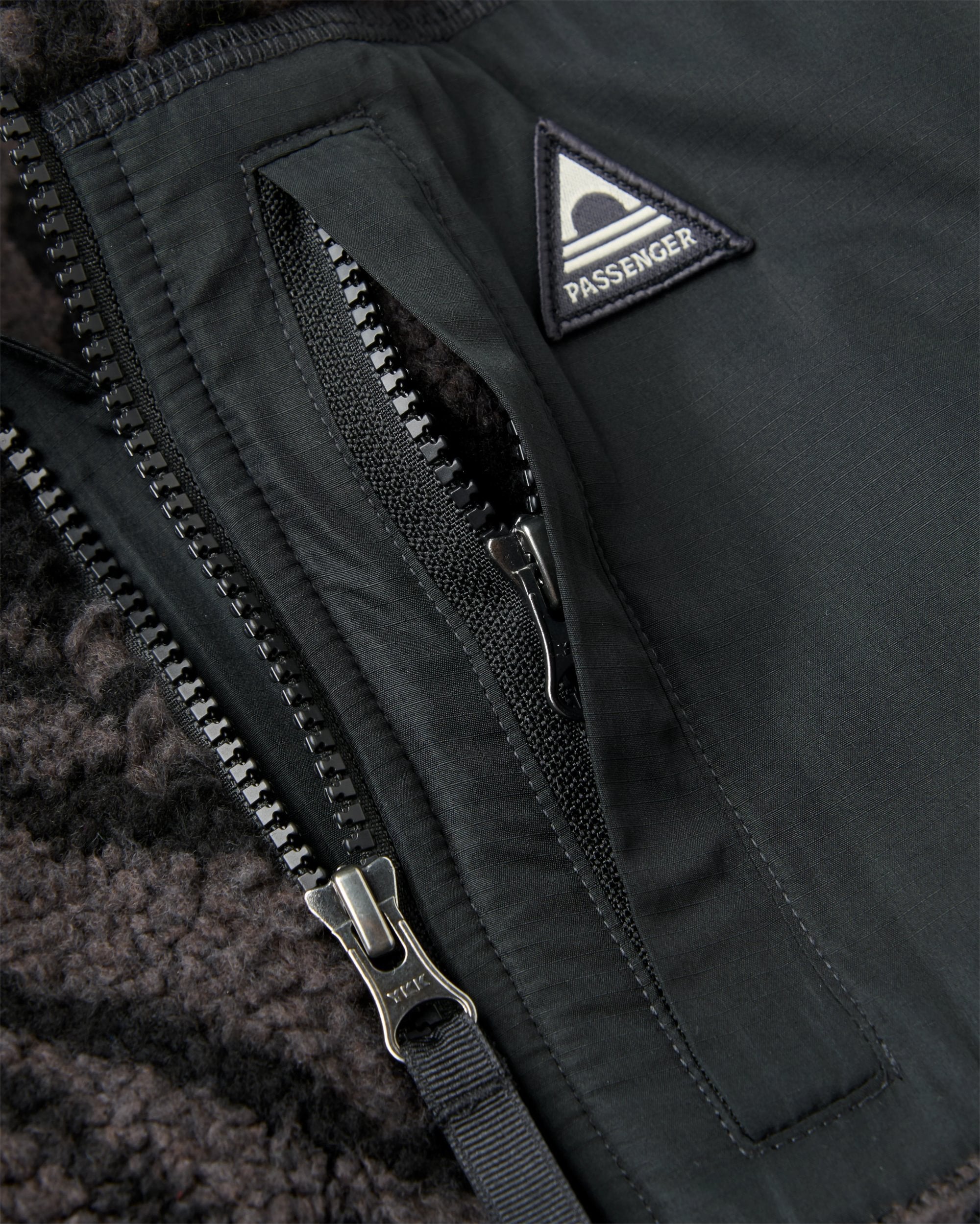 Offroad Sherpa 1/2 Zip Fleece - Strata Swirl Black - Flatlay