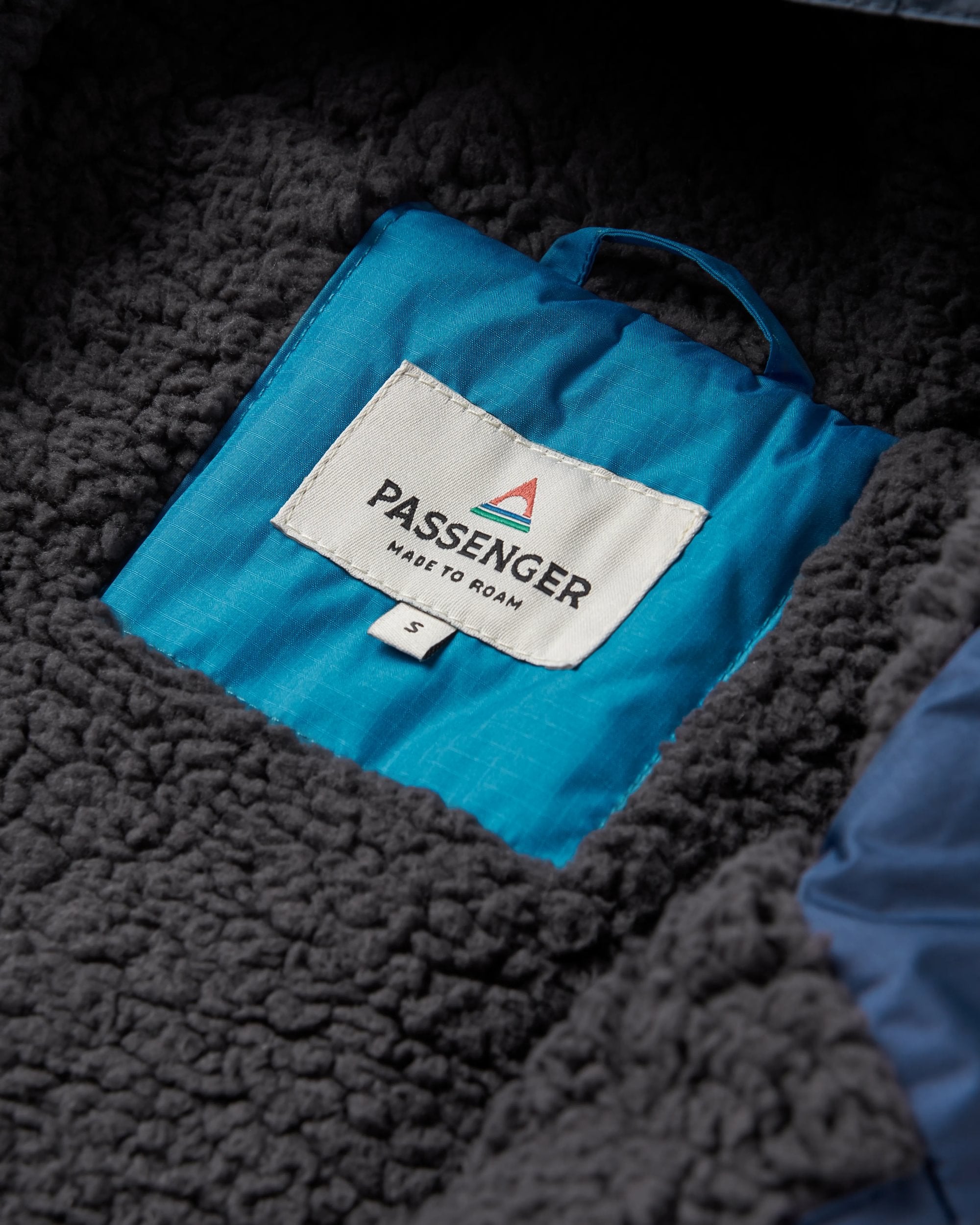 Waves Recycled Sherpa Lined Changing Robe - Rich Navy - Flatlay