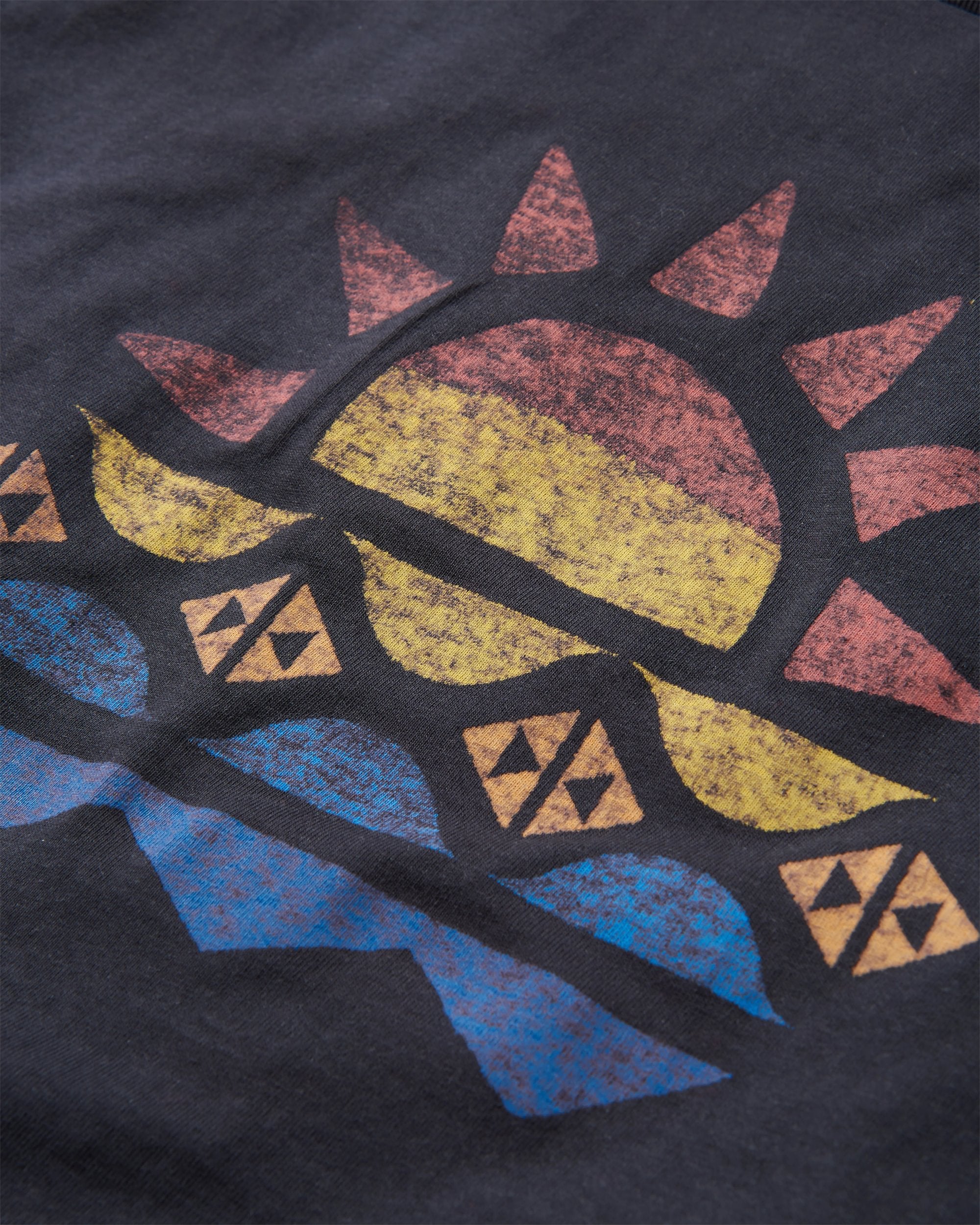 Sunray Recycled Cotton T-Shirt - Black - Flatlay