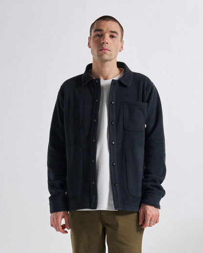 Adapt Recycled Polartec® Overshirt  - Black - Studio Model