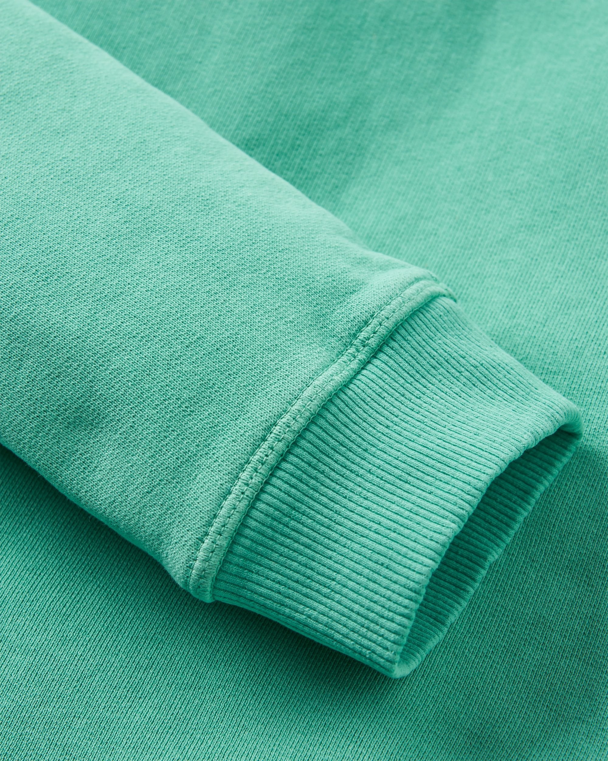 Remote Recycled Cotton Sweatshirt - Green Spruce - Flatlay