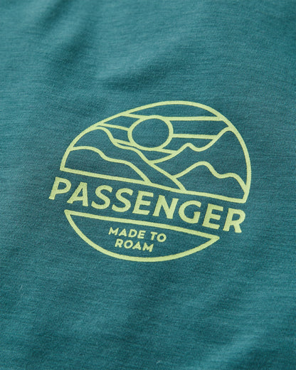 Sedona Recycled Active T-Shirt - Deep Ocean - Flatlay