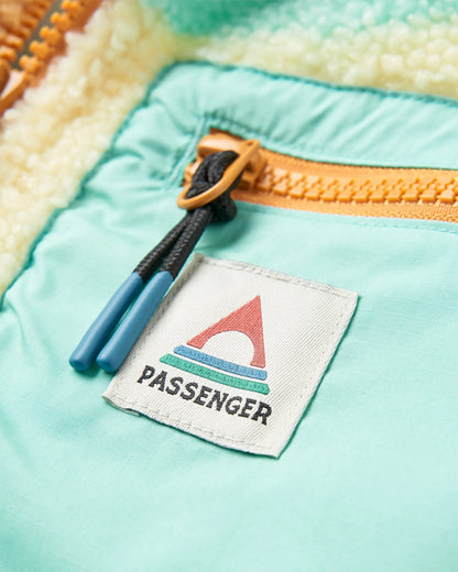 Ravi Recycled Sherpa Fleece - Vista Patchwork Yellow - Flatlay