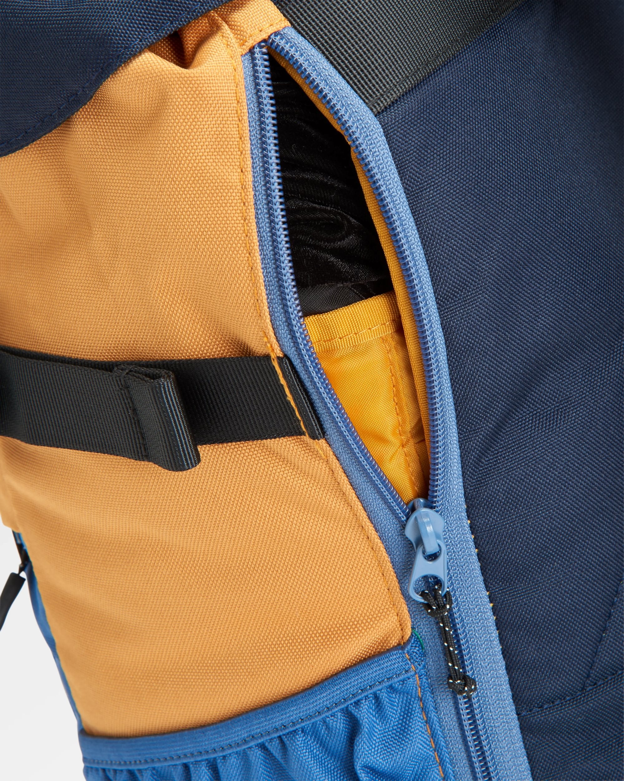 Boondocker Recycled 26L Backpack - Honey/Dark Denim/Rich Navy - Flatlay