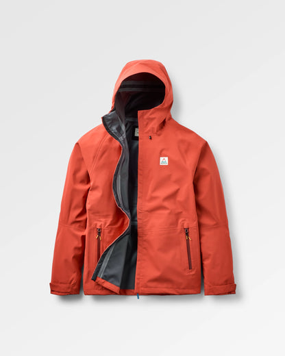 Five Season Recycled Waterproof Jacket - Red Ochre - Flatlay