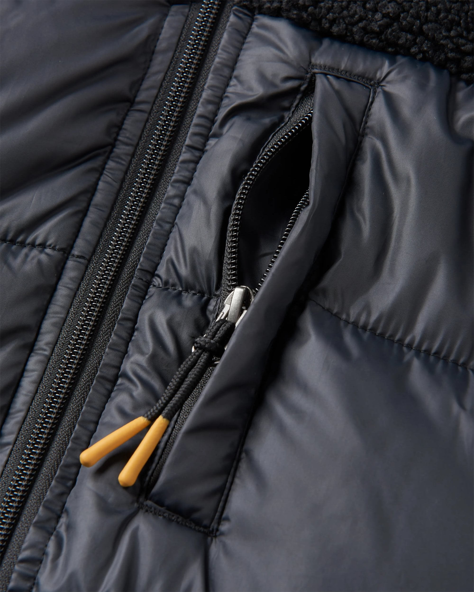 Elowen Hooded Recycled Insulated Jacket - Black - Flatlay