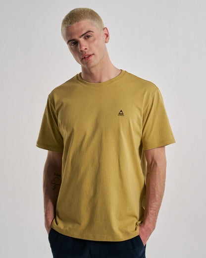 Classic Logo Organic Cotton T-Shirt - Warm Beige - Studio Model