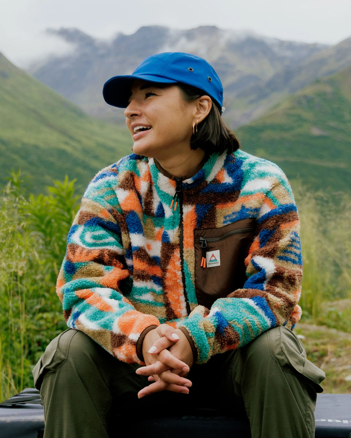 Ravi Sherpa Fleece - Lost On Purpose Pacific Green - Lifestyle