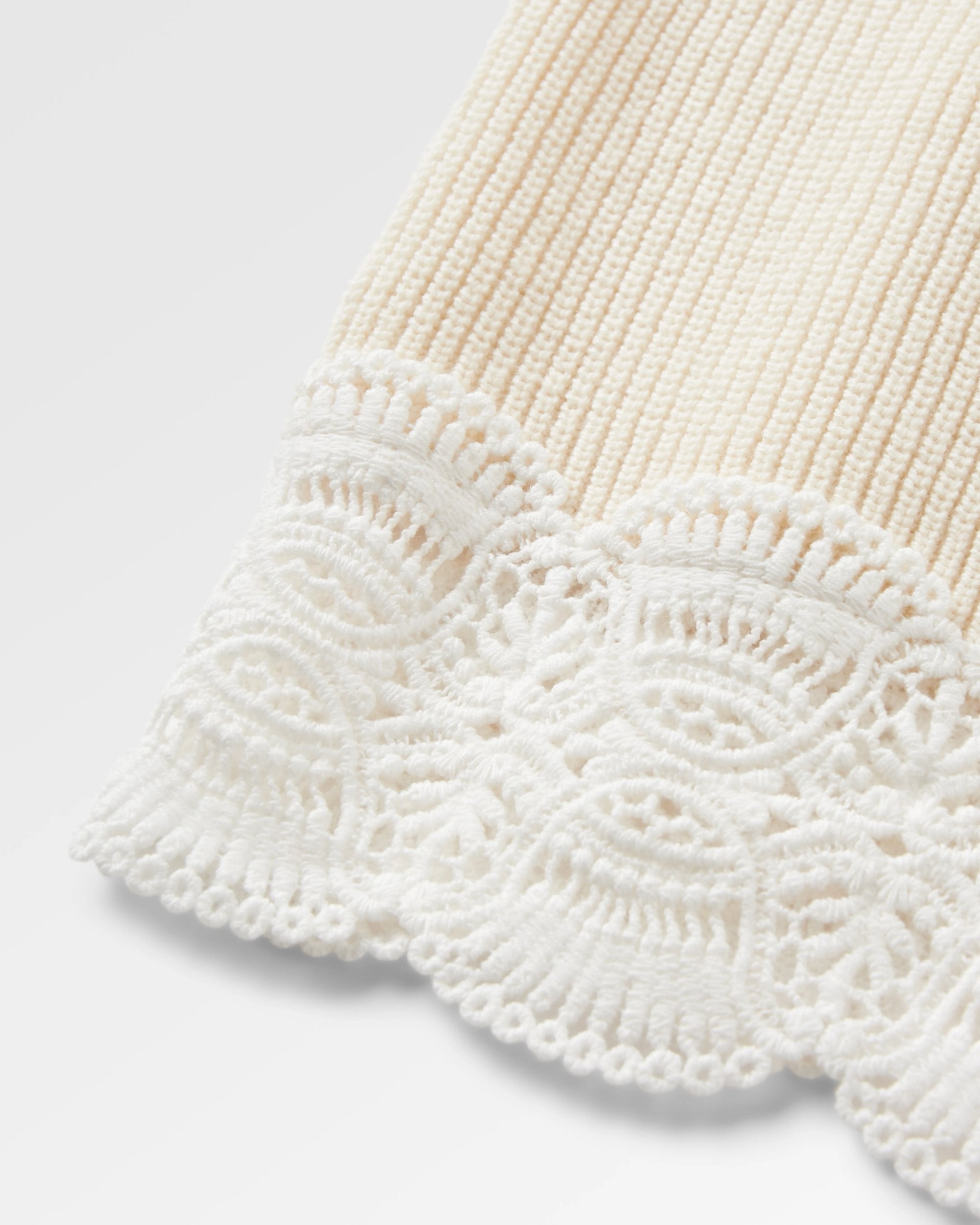 Vintage Organic Knitted Vest - Birch - Flatlay