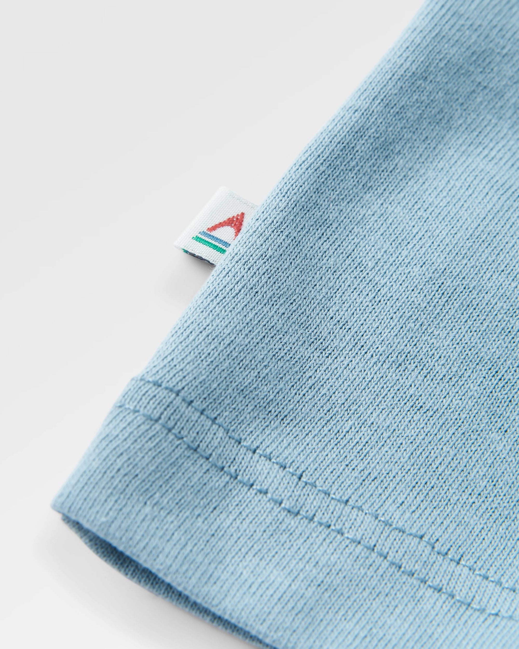 Laidback Recycled Cotton Vest - Faded Denim - Flatlay