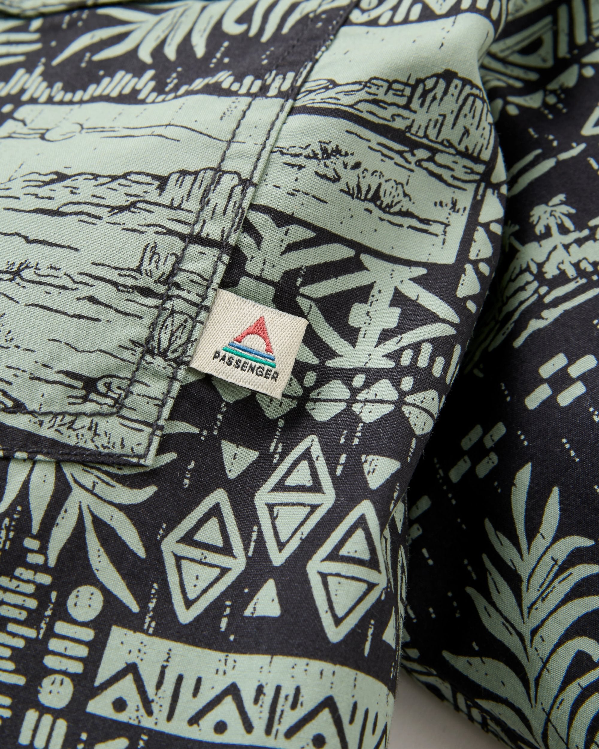 Acreage Shirt - Patchwork Faded Black - Flatlay