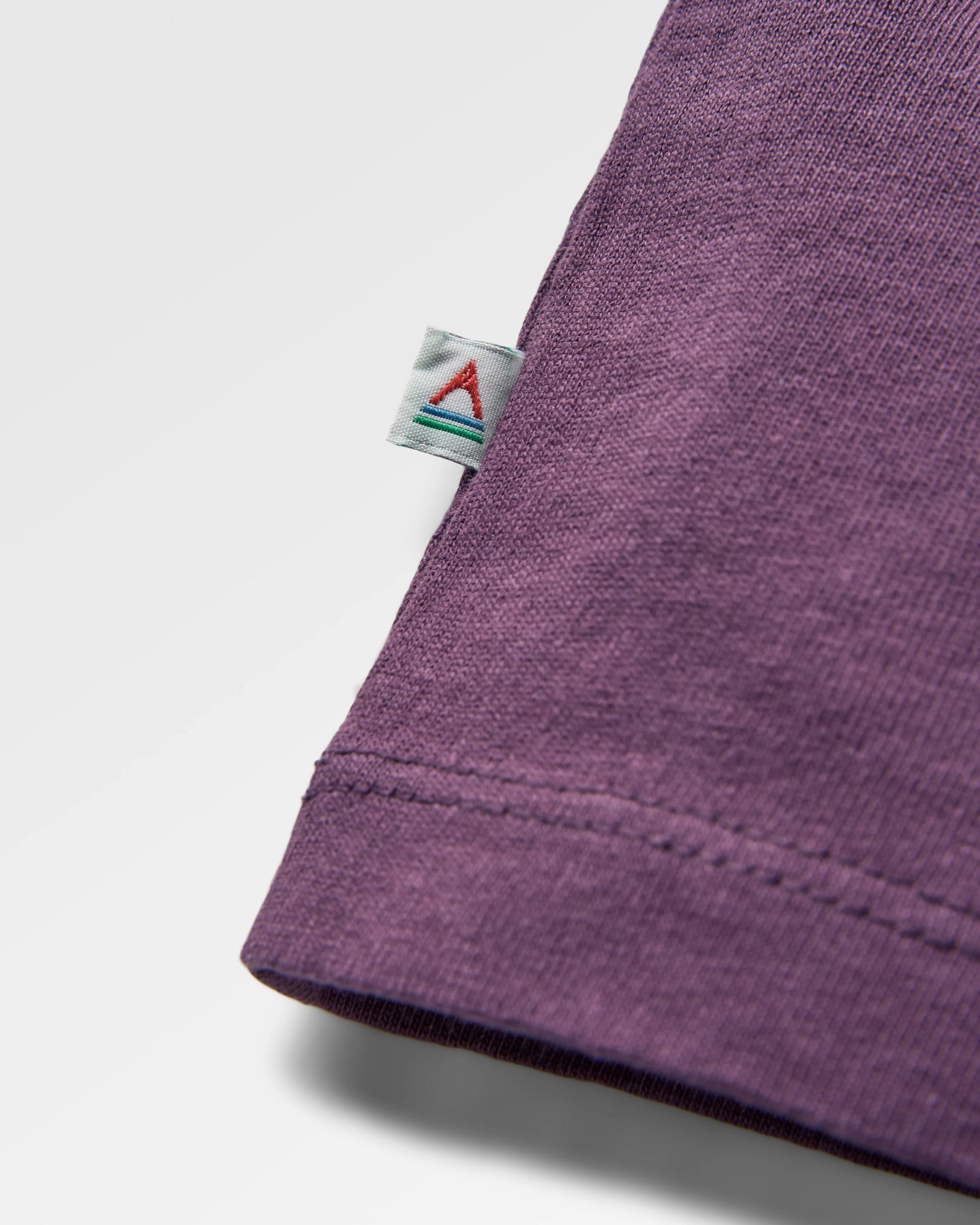 Outlook Recycled Cotton Oversized T-Shirt - Deep Plum - Flatlay