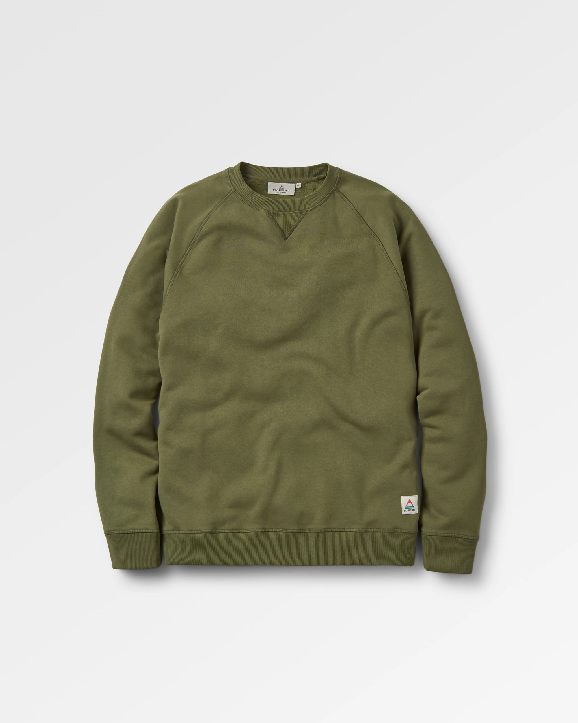 Heritage Recycled Cotton Sweatshirt - Khaki - Flatlay