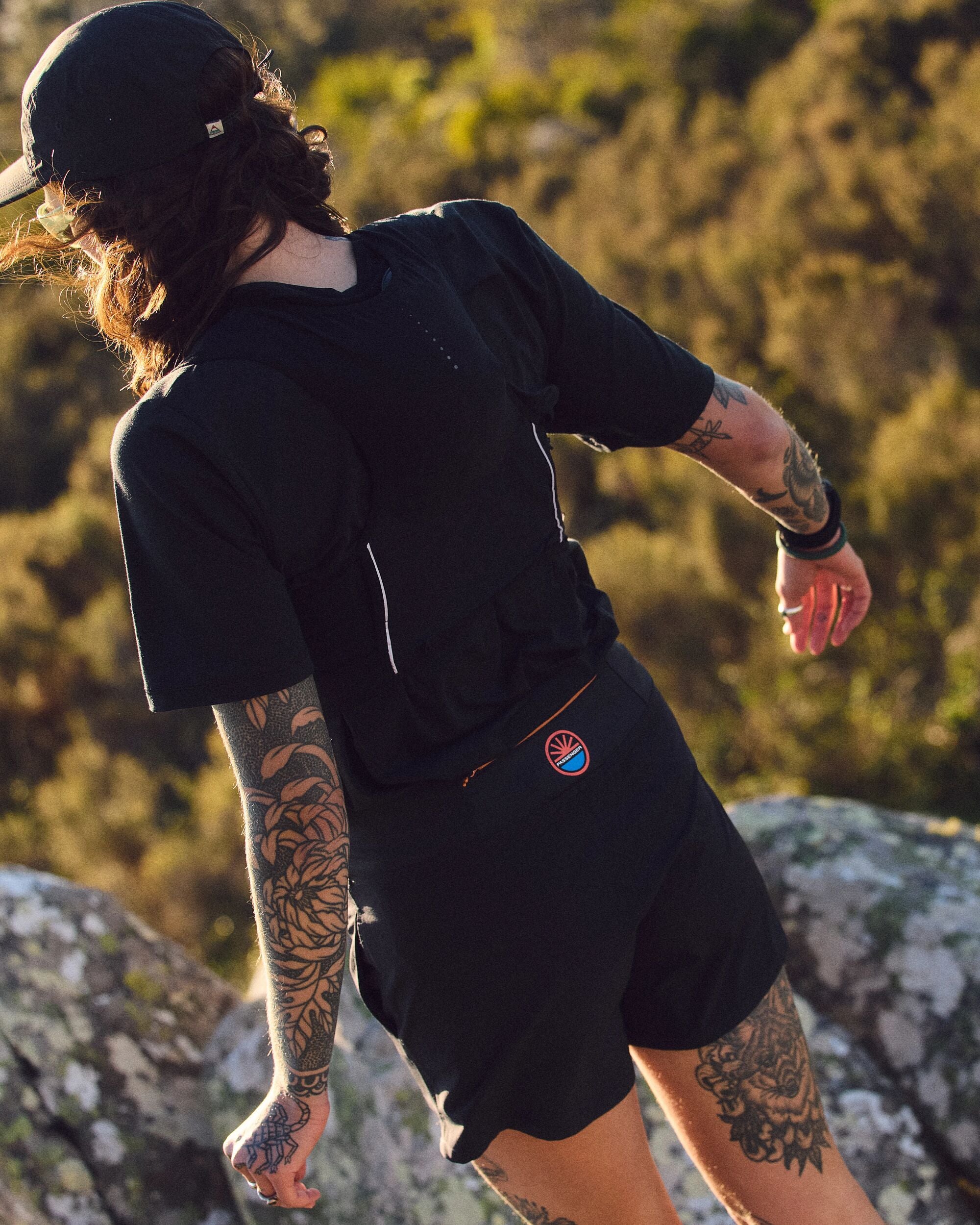 Roundtrip Trail Short - Black - Lifestyle