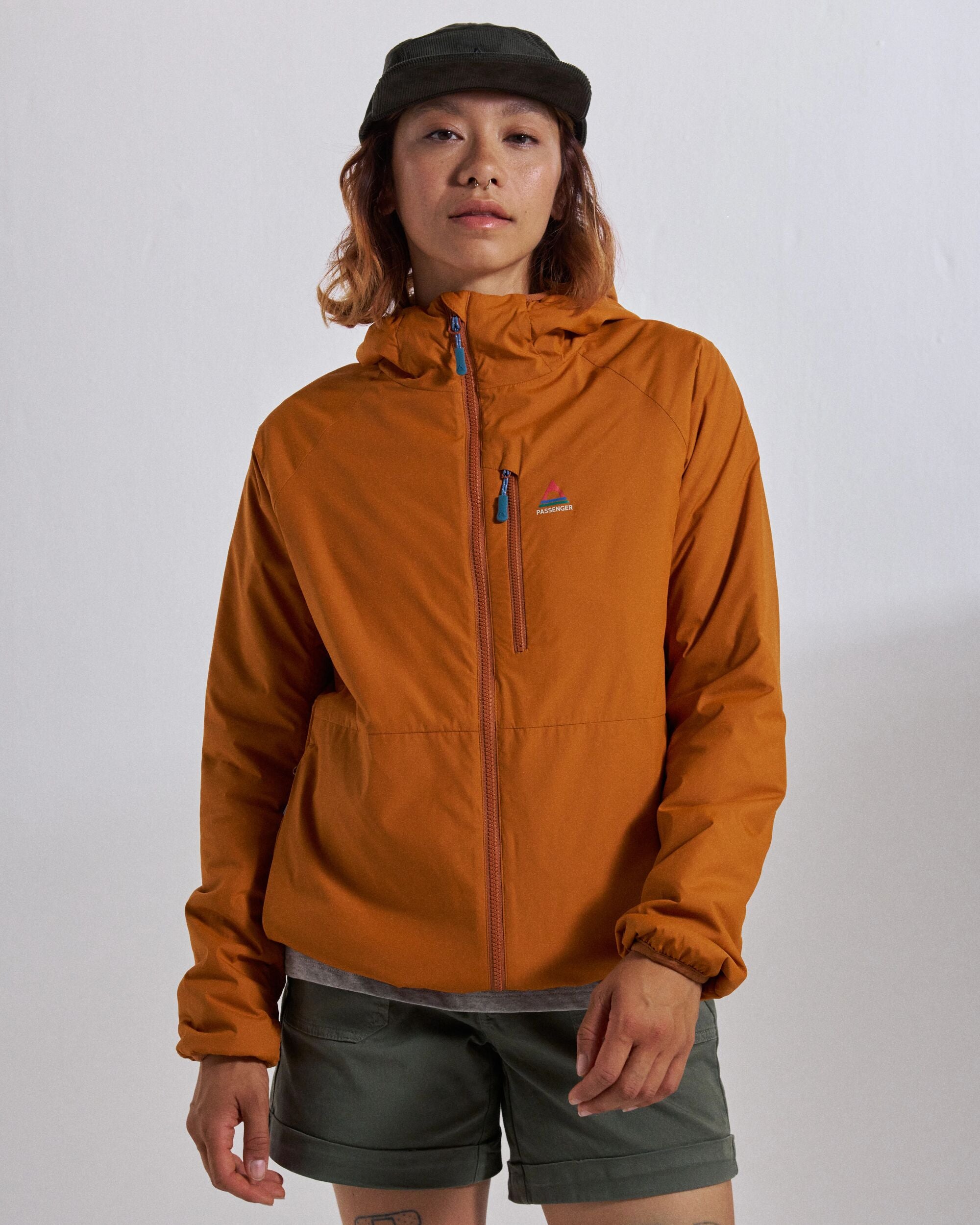 Women's Trailscape Lightweight Insulated Jacket - Retro Orange - Studio Model
